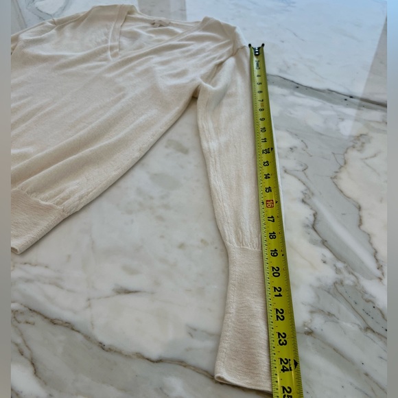 J.CREW IVORY CREAM TISSUE CASHMERE SWEATER SIZE M - Picture 15 of 17